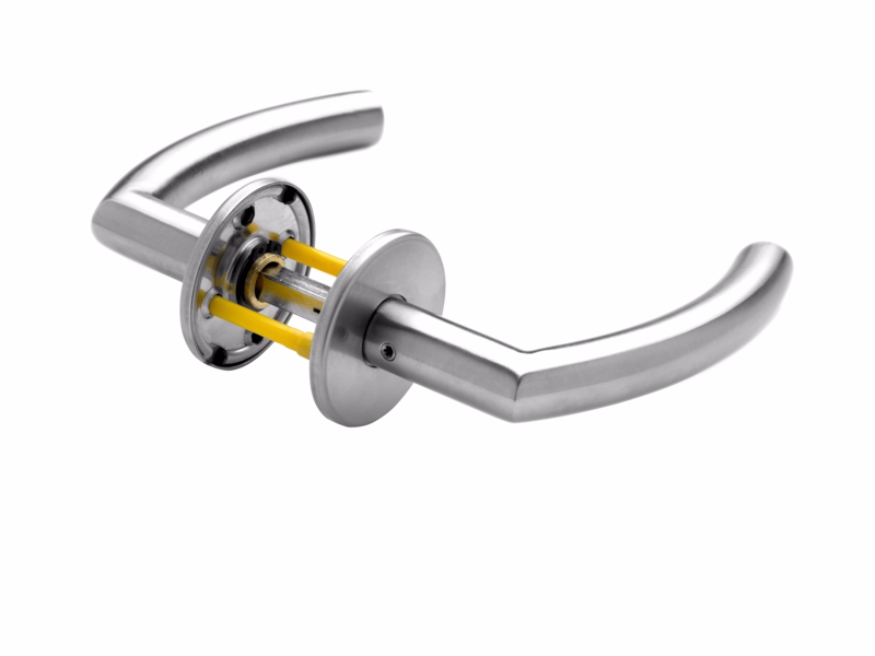 Dørgreb RS F-form buet Ø18 klips cc30/38, 40-65 7060.084AB