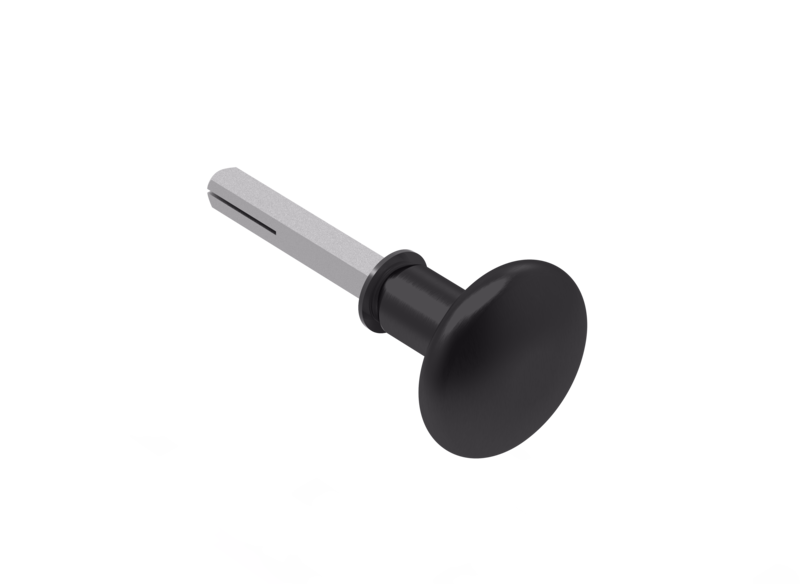 Dørknop sort Ø50 u/roset 34-58 7082.20AB