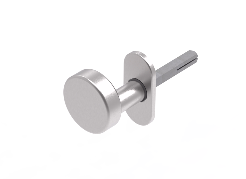 Dørknop fast RS Ø50 forsat smal klips cc49, 34-58 7087.086AB