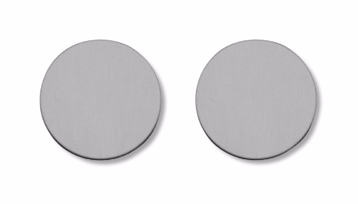 Blindskilte RS Ø52x4mm klips m/træskr cc38mm 7145.05