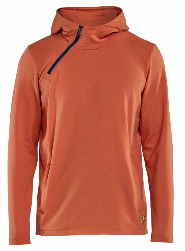 Hættetrøje Half zip 3594 Orange/rust, str. XS
