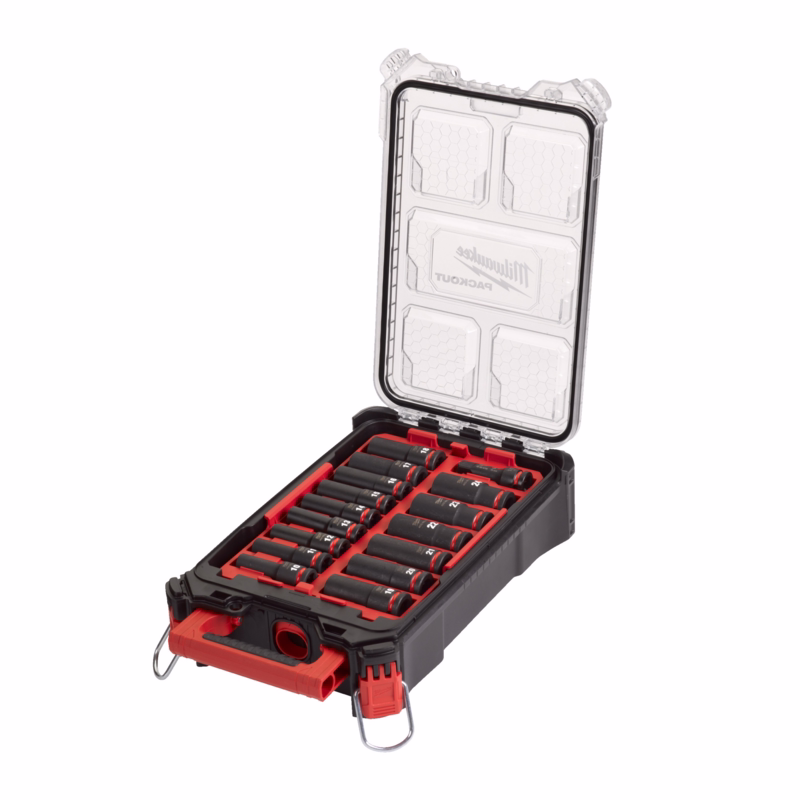 Slagtoppesæt 1/2" PACKOUT, 16 dele