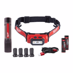 Milwaukee - Pandelampe L4 MHLLED-302 og lygte L4