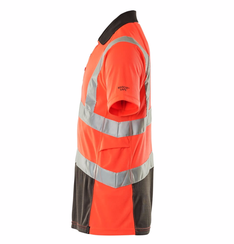 Poloshirt Hi-vis 50117 rød/mørk antracit, str. 4XL