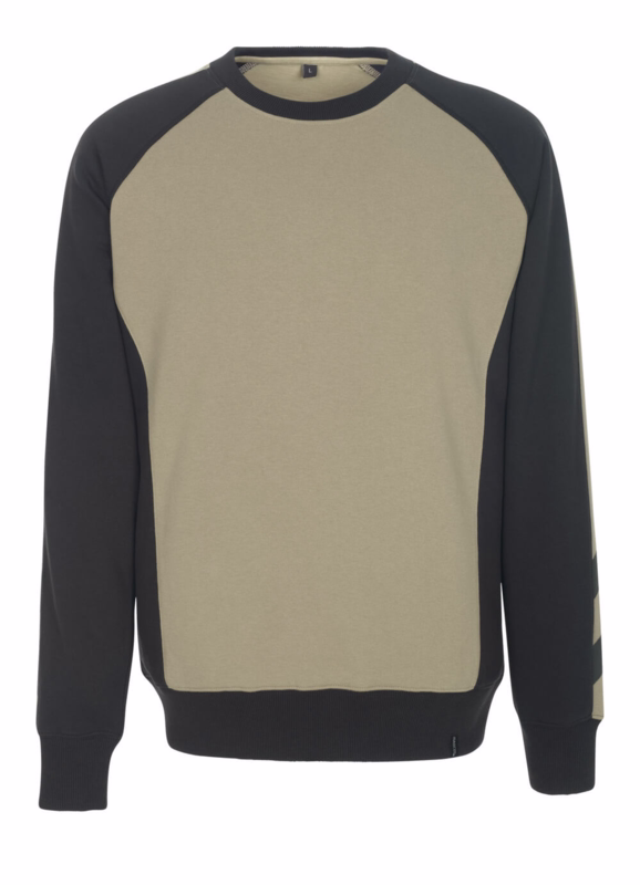 Sweatshirt 50570 lys kaki/sort, str. L