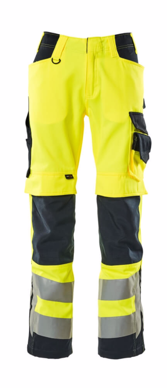 Arbejdsbuks Hi-vis 15579 gul/mørk marine, str. 76C58