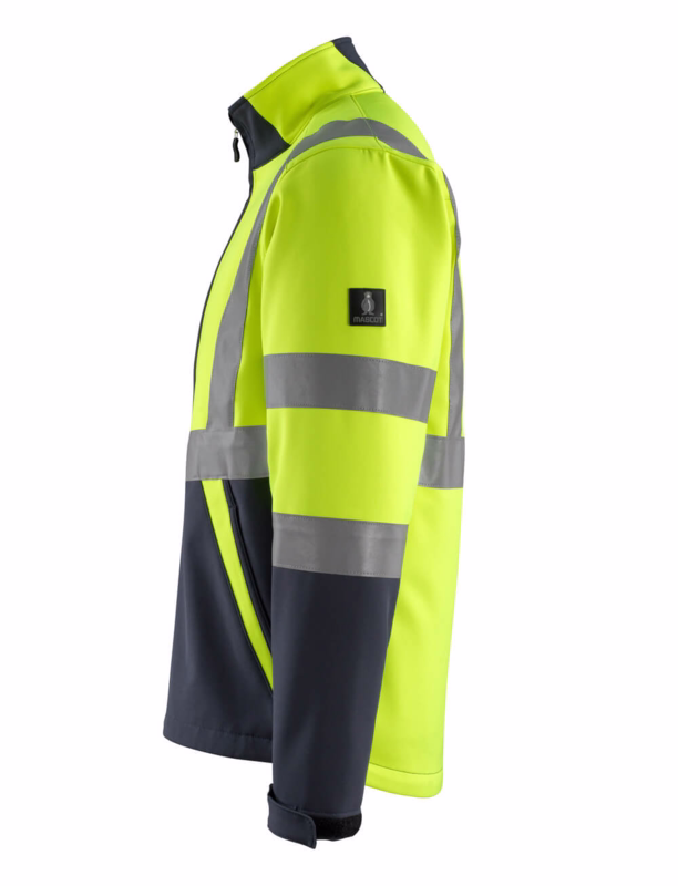 Softshell jakke Hi-vis 15902 gul/mørk marine, str. 2XL