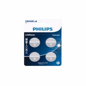 Philips - Batteri knapcelle lithium CR2430, pk á 4 stk