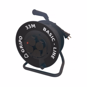 Gripo - Kabeltromle m/4 udtag 33 m