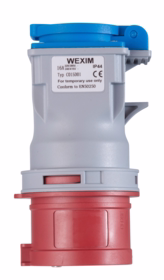 Wexim - Adapter CEE 5-polet 400V/16A t/DK udtag 230V/16 m/j
