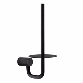 Pressalit - Toiletrulleholder Q40210 Mat sort m/bagplade