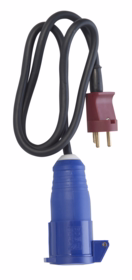 Wexim - Kabelsæt DK 230V t/CEE 16A, 1 m