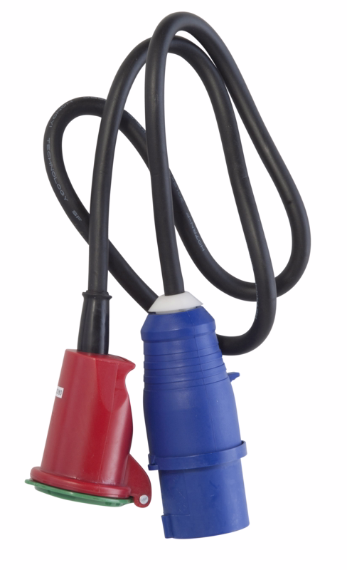 Kabelsæt CEE t/DK m/j 230V, 1 m