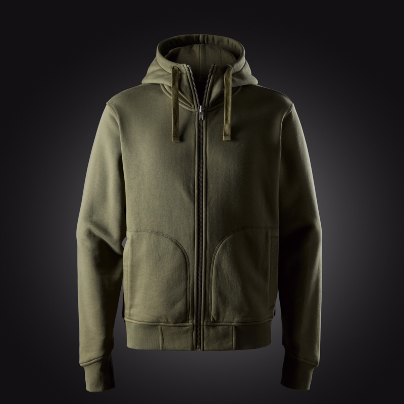 Hættesweat jakke Heavy 2046 Khakigrøn, str. 2XL