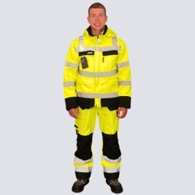 Ocean - Regnjakke 0200140 Åbo Hi-vis Gul/sort