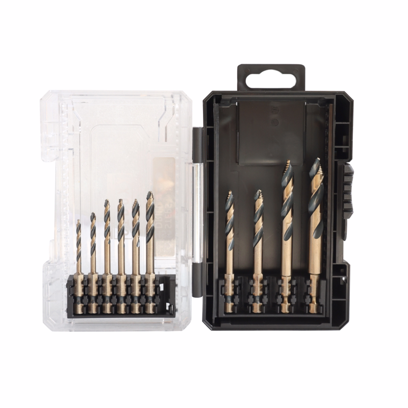 Metalborsæt HSS m/trinspids Step drill, 17 dele