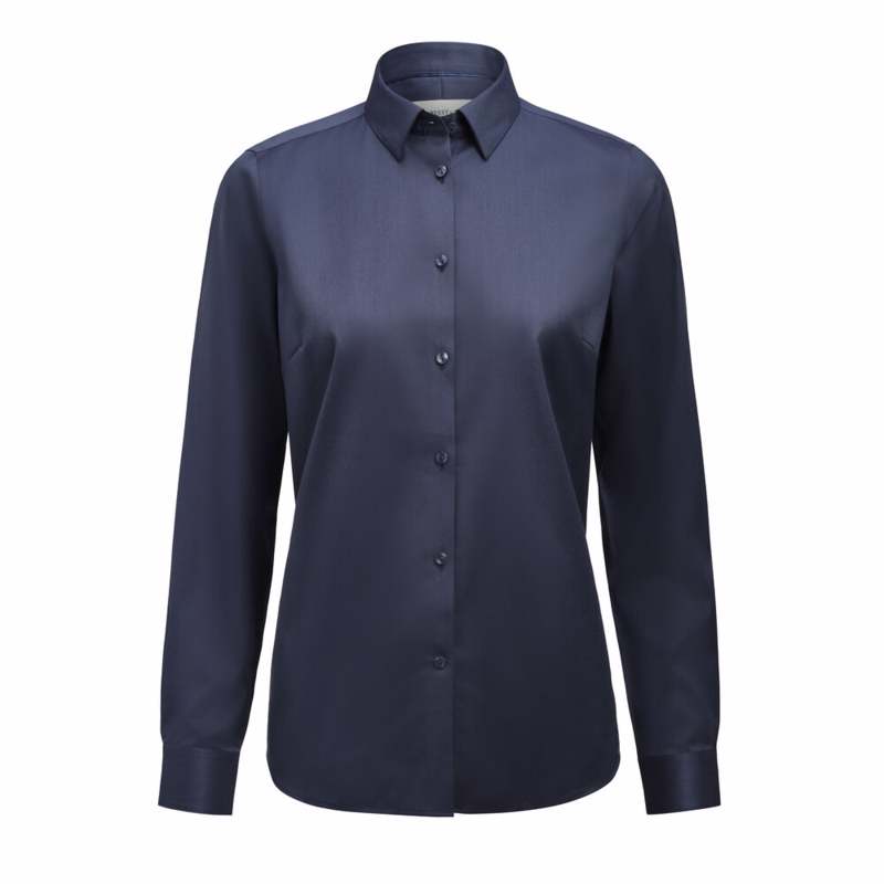Skjorte L/Æ 2900205 Dame NavyBlue, str. 4XL (48)