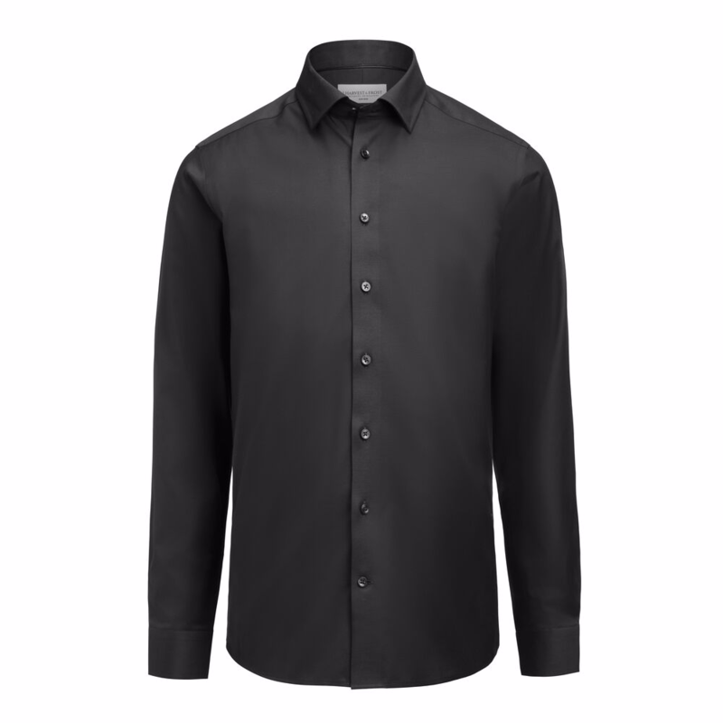 Skjorte L/Æ 2900201 Regular Black, str. 2XL (46)