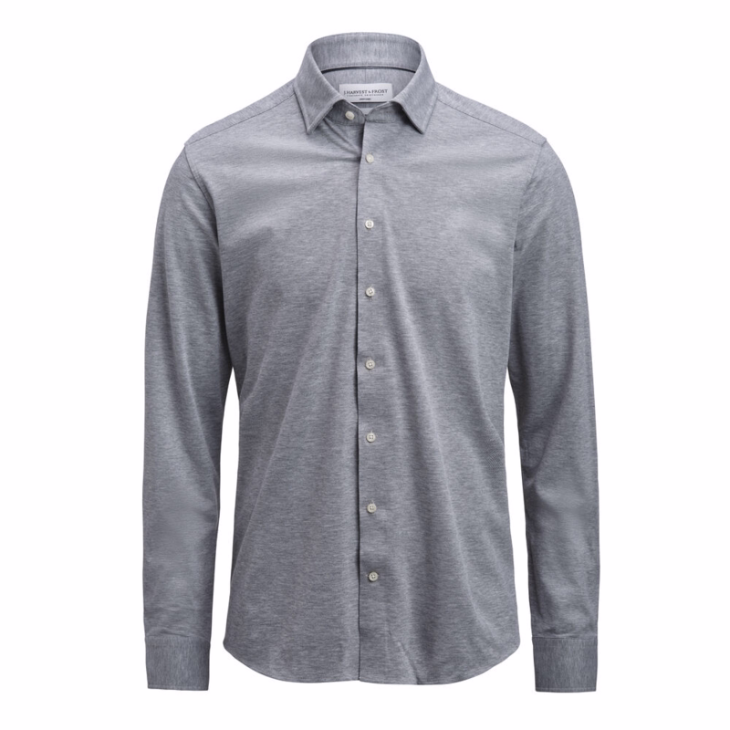 Skjorte L/Æ 2913501 Regular Grey, str. S (38)