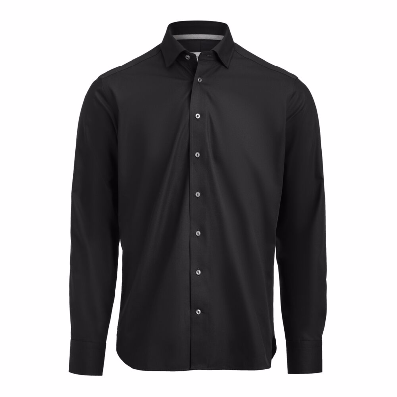 Skjorte L/Æ 2905601 Regular Black, str. M (40)