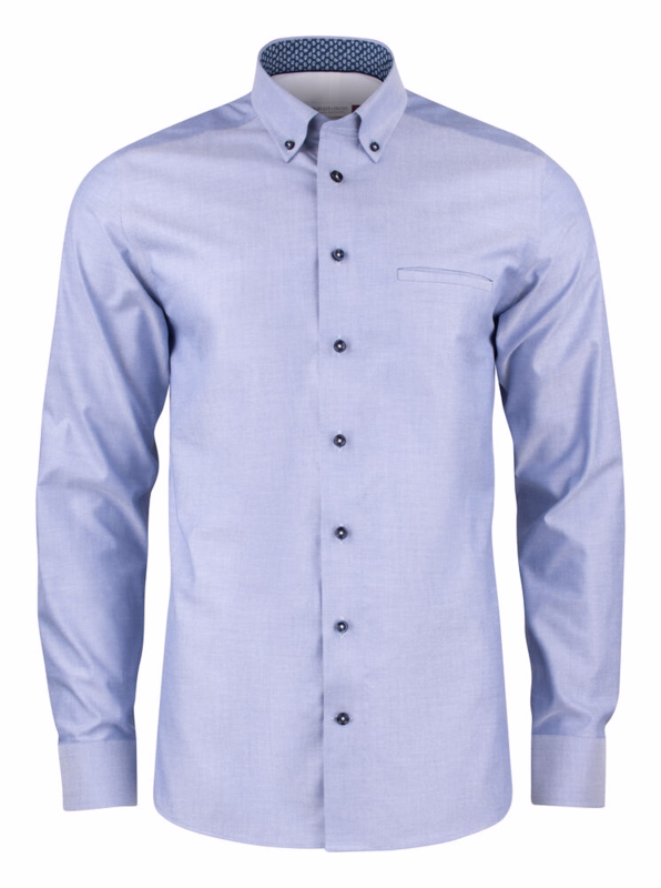 Skjorte L/Æ 2912101 Regular Blue, str. 4XL