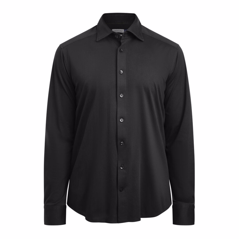 Skjorte L/Æ 2913202 Slim Black, str. L (42)