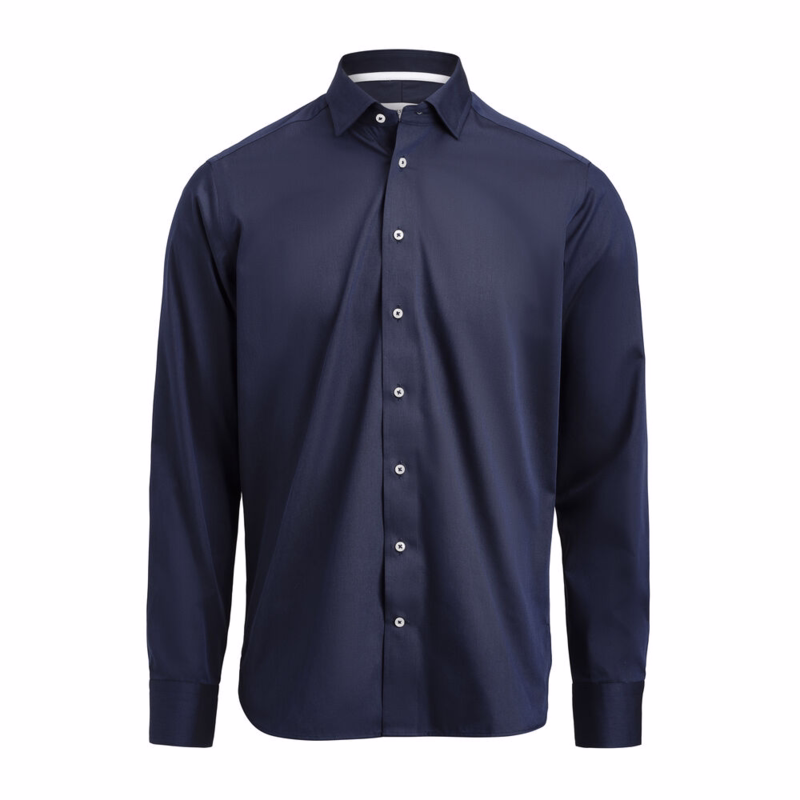 Skjorte L/Æ 2905602 Slim NavyBlue, str. M (40)
