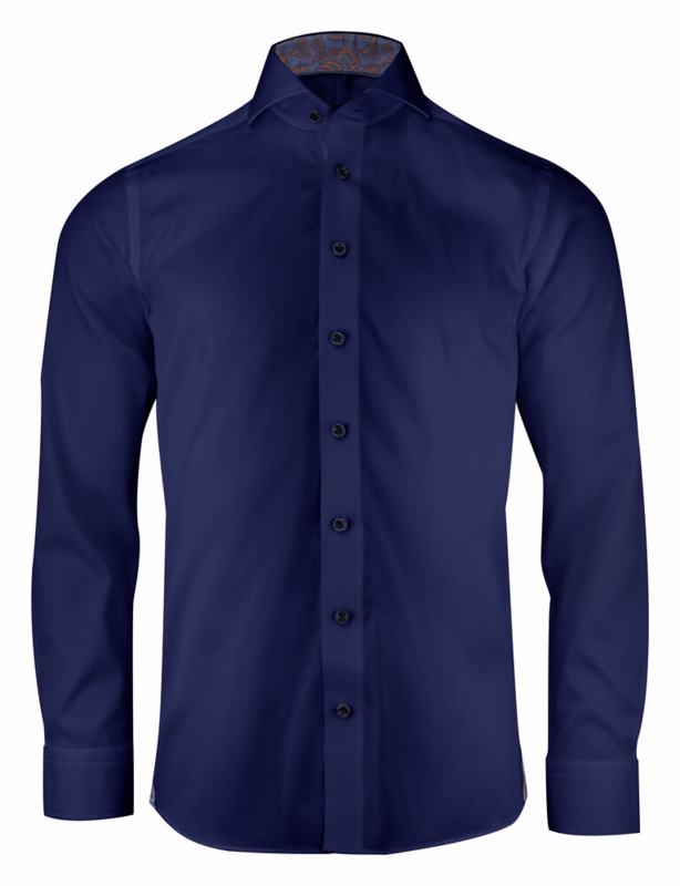 Skjorte L/Æ 2914602 Slim NavyBlue, str. L