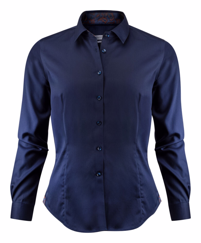 Skjorte L/Æ 2914603 Dame NavyBlue, str. 4XL