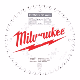 Milwaukee - Rundsavklinge Ø250x30x2,8mm Z40W Træ
