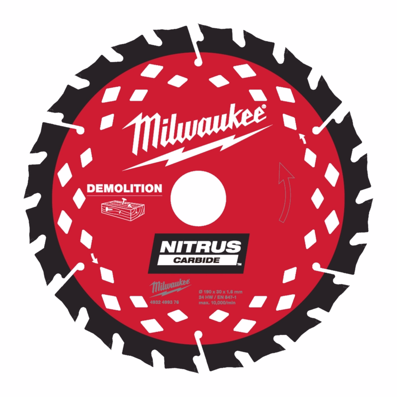 Rundsavklinge Ø190x30x1,6mm Z24W nedrivning