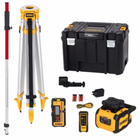 DeWALT - Rotationslasersæt DCLE15211RL USB-C rød