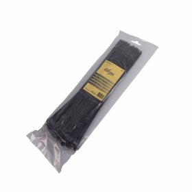 Blue elect - Kabelbinder sort 4,8x300mm, pk á 100 stk
