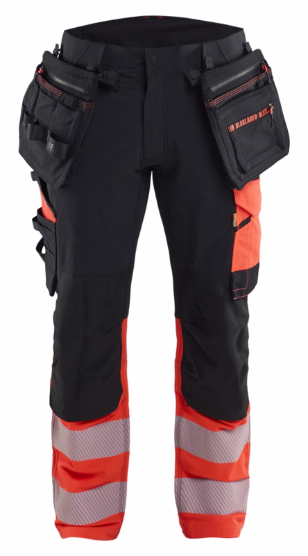 Arbejdsbuks ToolRig™ 1145 Sort/Hi-vis Rød, str. D124