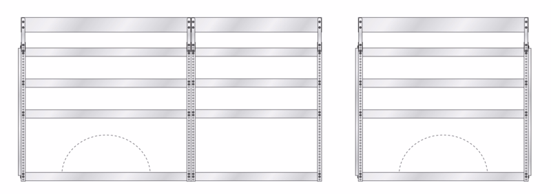 Bilreol AS12 m/9 hylder og topkasser