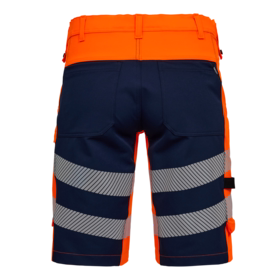 F. Engel - Arbejdsshorts 6345 Hi-vis Orange/Blue ink