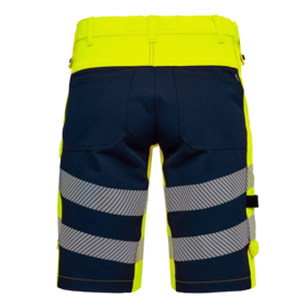 F. Engel - Arbejdsshorts 6345 Hi-vis Gul/Blue ink