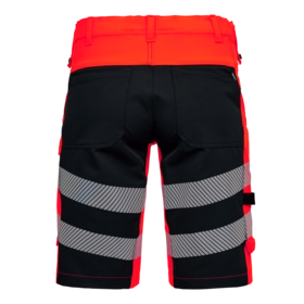 F. Engel - Arbejdsshorts 6345 Hi-vis Rød/Sort