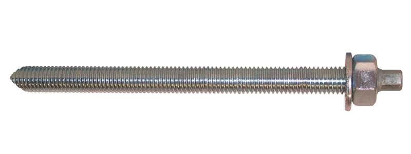 Gevindstang M8x110 EG m/møtrik + skive, pk á 10 stk