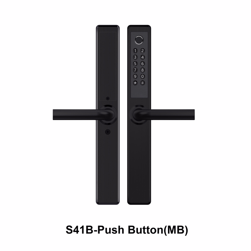 Langskiltesæt Smart Lock ST-2 sort t/skandinavisk lås m/knap