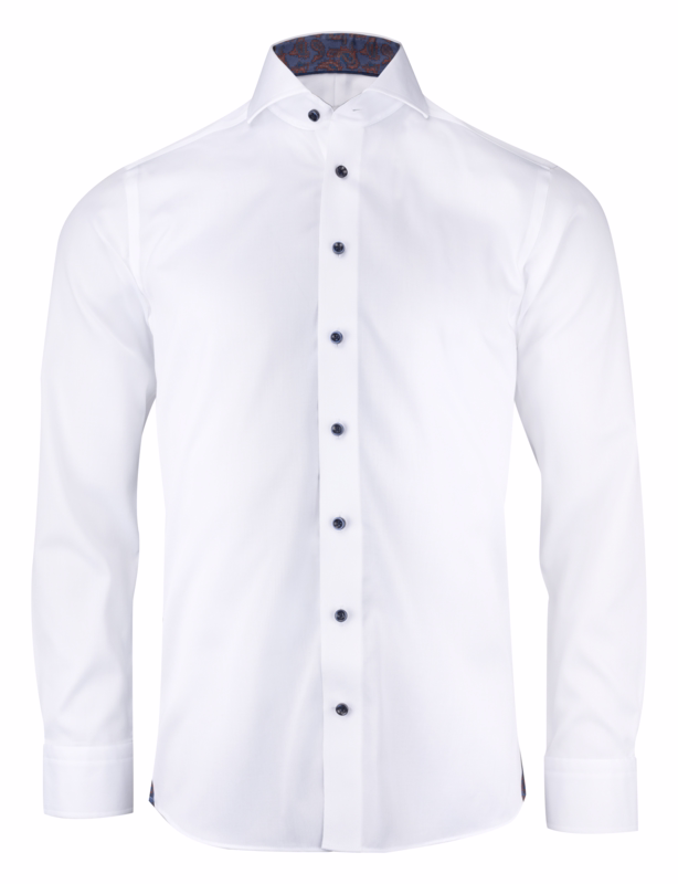 Skjorte L/Æ 2914602 Slim White, str. L