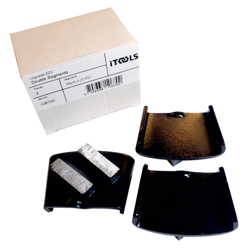 Diamantsegment Upgrade EZC Sort/G20 VS, pk. á 3 stk.