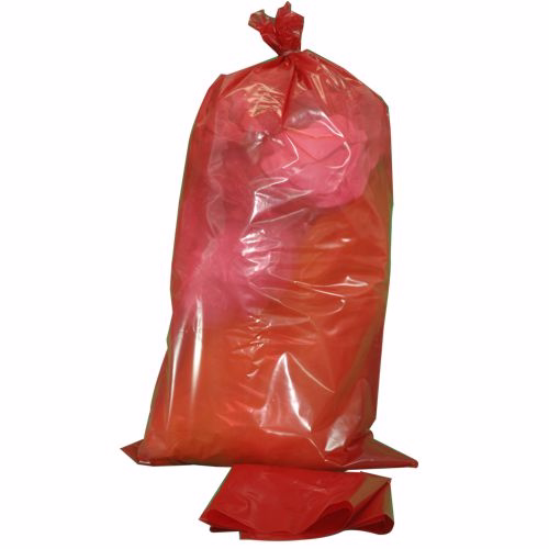 Plastsæk asbest Rød 150my 700x1300mm, á 80 stk.