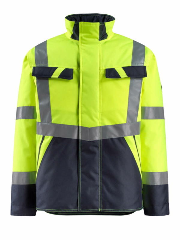 Vinterjakke Hi-vis 15935 gul/mørk marine, str. XL