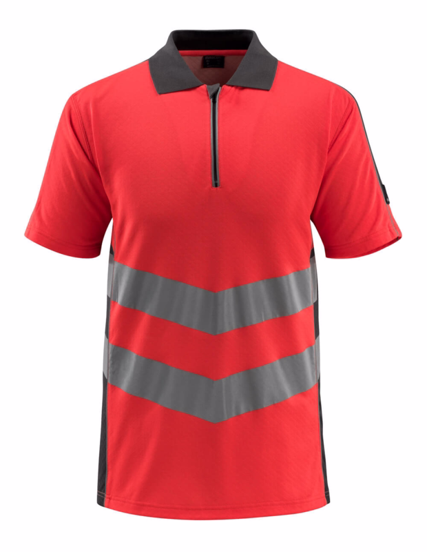 Poloshirt Hi-vis 50130 rød/mørk antracit, str. XL