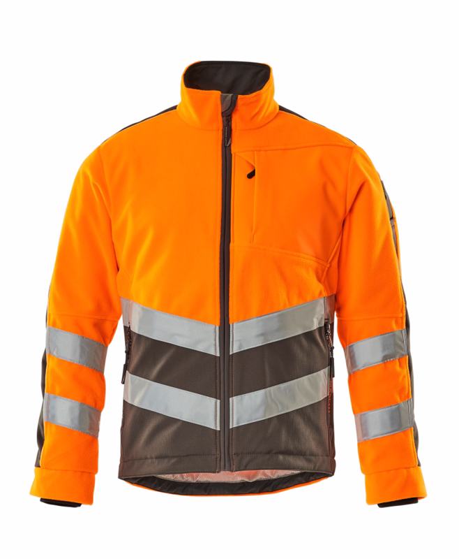 Fleecejakke Hi-vis 15503 orange/mørk antracit, str. M