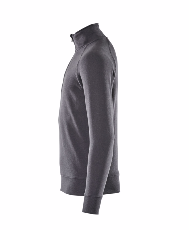 Sweatshirt m/lynlås Nantes mørk marine, str. L
