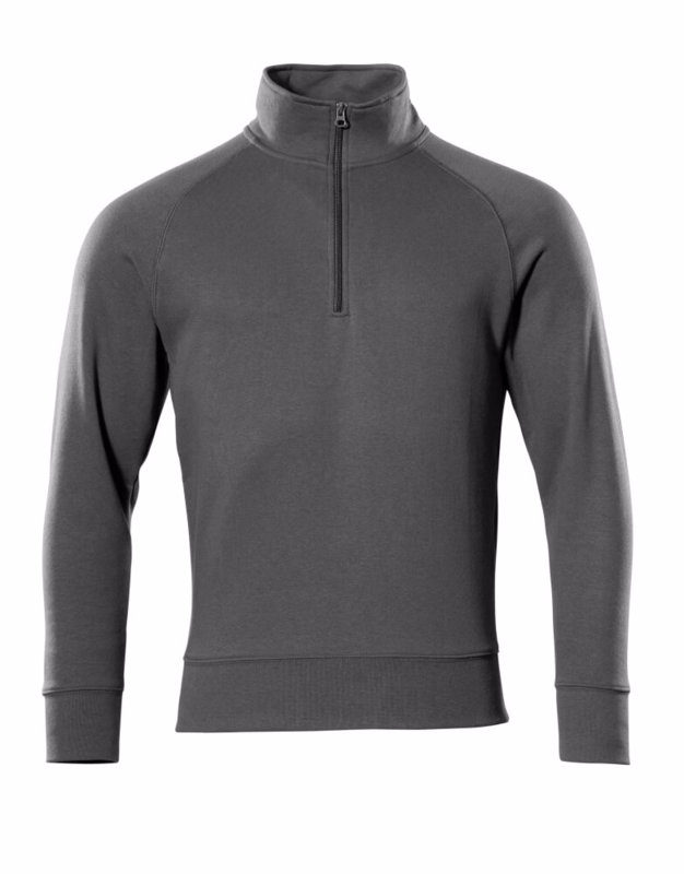 Sweatshirt m/lynlås Nantes Mørk Antracit Str. 2XL