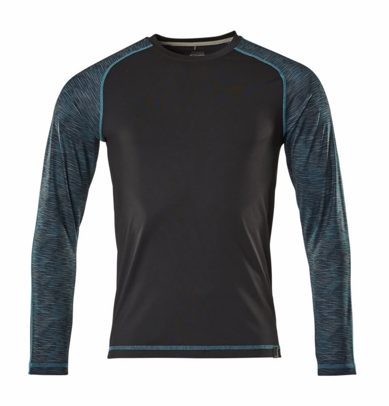 T-shirt L/Æ 17281 Sort Str. M