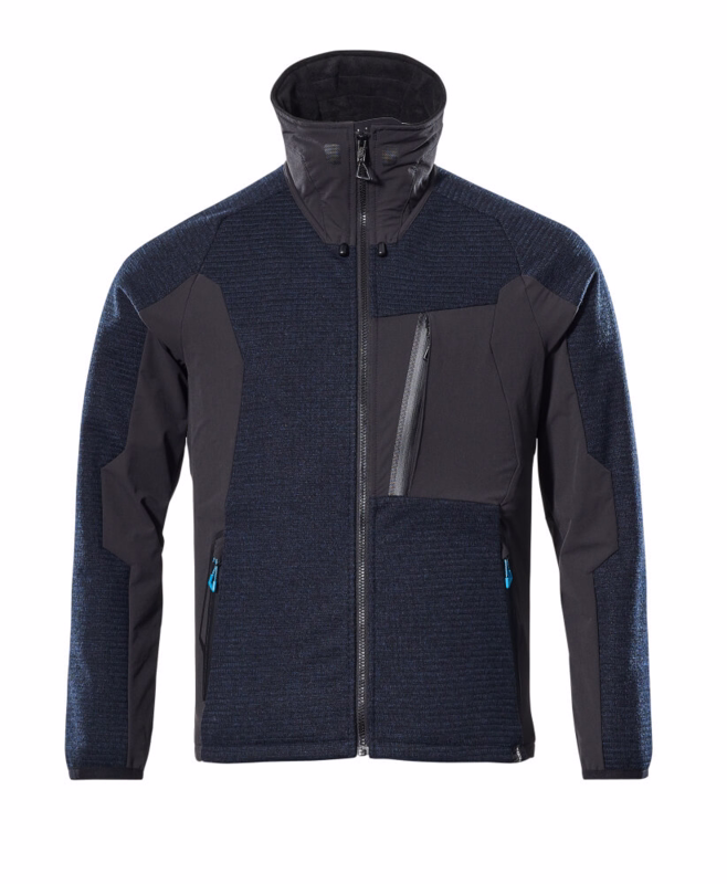 Strikjakke 17105 mørk marine/sort, str. XS